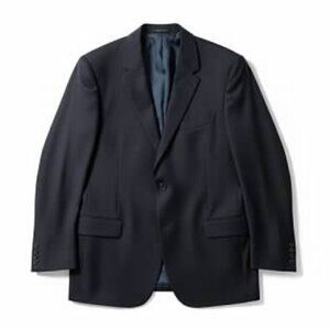 Calvin Klein 100% Wool Black Blazer Size 52/42R